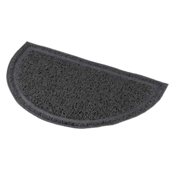 TRIXIE Non-slip, covoraș litieră semicircular pisici, antracit, 59x35 cm