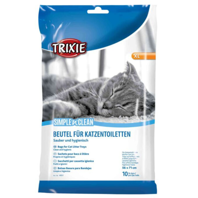 TRIXIE Simple'n'Clean, pungi litieră pisici, 56x71 cm, 10buc