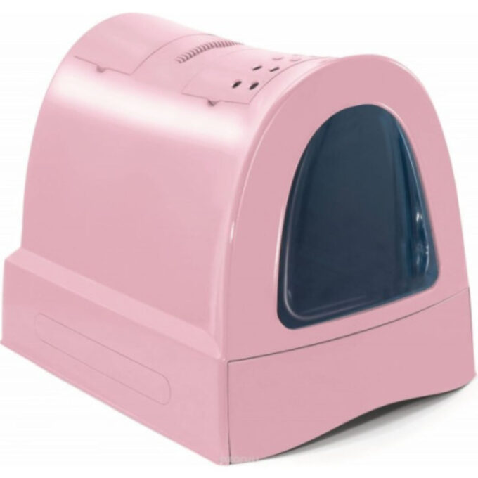IMAC Zuma, litieră acoperită pisici, roz, 42x56x42.5 cm