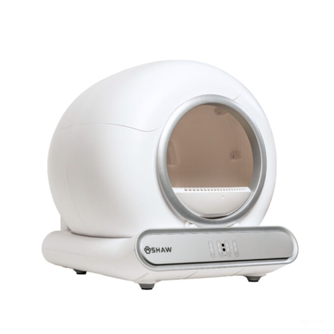 SHAW Smart V3, litieră automată pisici, cu filtru, auto-curățare, aplicație mobilă, ionizare, alb, 48x50.1 cm