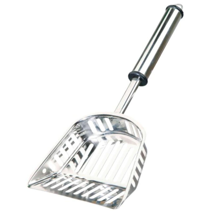 TRIXIE Stainless Steel Litter Scoop, lopățică litieră pisici, argintiu, M, 1buc