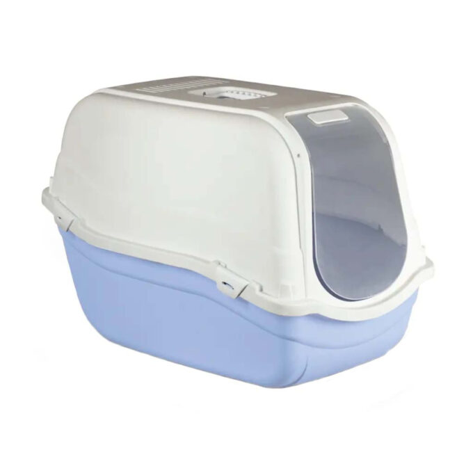 MP BERGAMO Romeo Maxi, litieră acoperită pisici, bleu, 44x64x46 cm