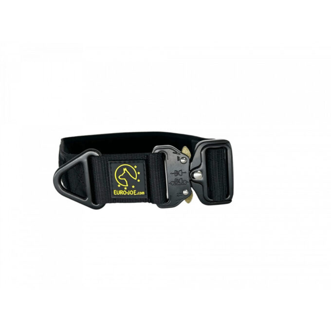 EURO JOE Tactical, zgardă câini, ajustabilă, nylon, negru, cataramă Cobra, XL(25-53 x 3.8cm)