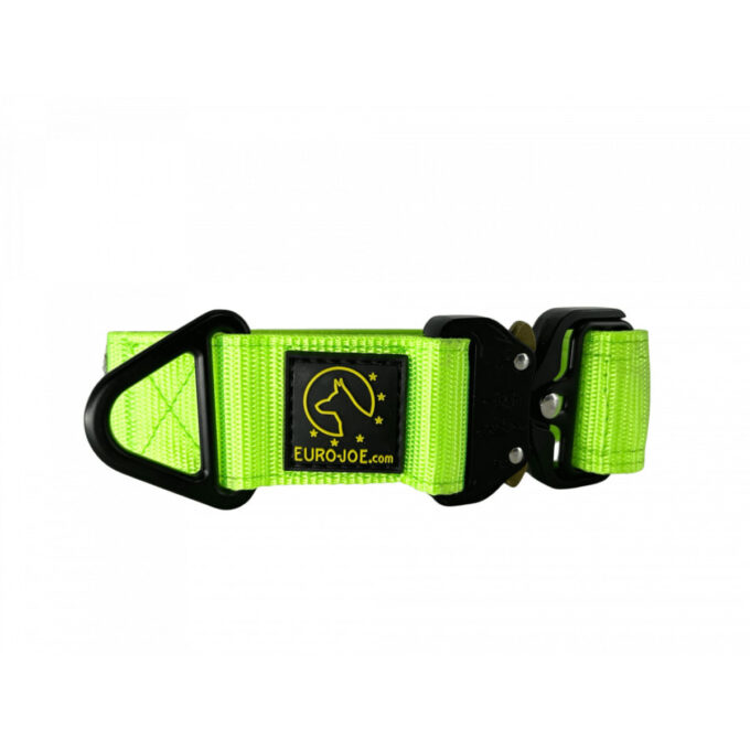 EURO JOE Tactical, zgardă câini, ajustabilă, nylon, verde, cataramă Cobra, XXL(44-61 x 3.8cm)