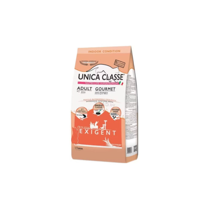 UNICA Classe Gourmet Exigent, Somon și orez brun, hrană uscată pisici, apetit capricios, 10kg