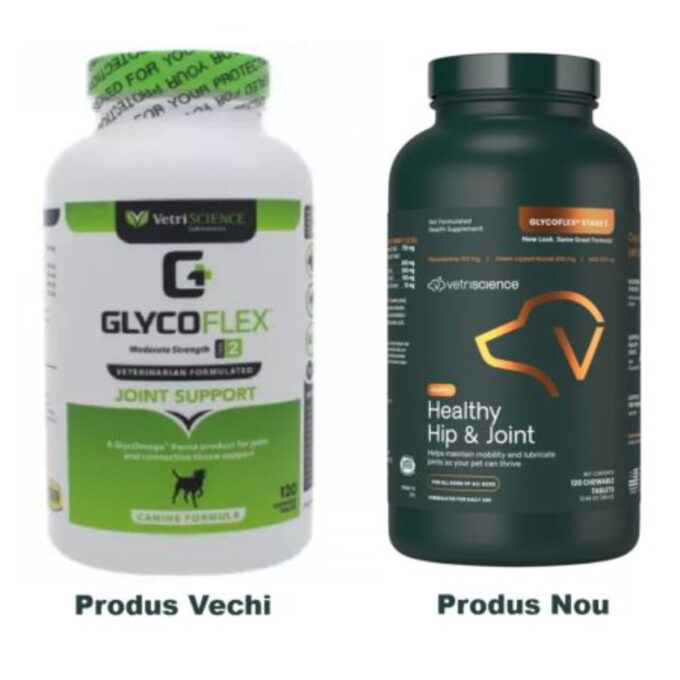 VETRISCIENCE Healthy Hip & Joint (Glycoflex stage2), supliment sistem articular câini, comprimate masticabile VETRISCIENCE Healthy Hip & Joint (Glycoflex stage2), XS-XL, supliment sistem articular câini, flacon, 120 comprimate masticabile