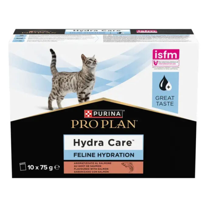 PURINA Pro Plan Hydra Care, Somon, plic hrană umedă pisici, sistem urinar, (topping), 75g x 10buc