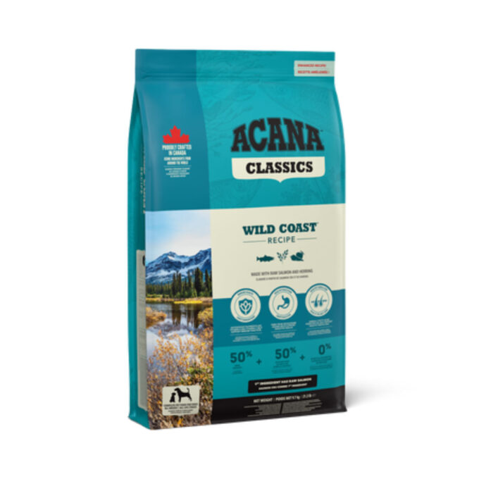 ACANA Classics Wild Coast, XS-XL, Somon și Hering, hrană uscată câini, 9.7kg