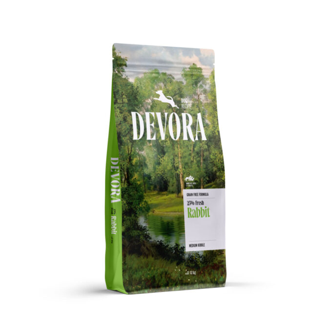 DEVORA Monoprotein, XS-XL, Iepure, hrană uscată monoproteică fără cereale câini, 12kg