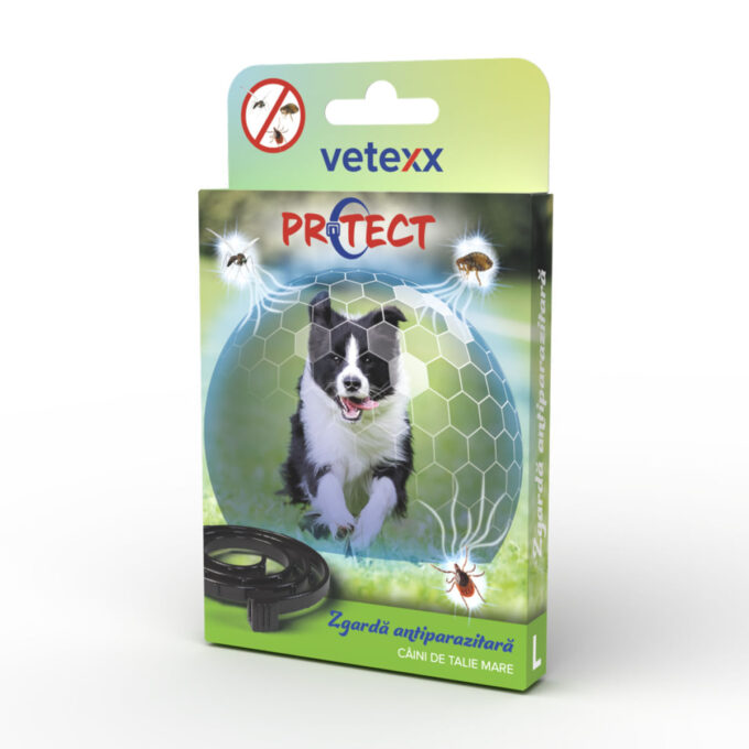 VETEXX Protect, deparazitare externă câini, zgardă VETEXX Protect, deparazitare externă câini, M-L, zgardă, 75 cm, 1buc