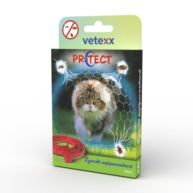 VETEXX Protect, deparazitare externă pisici, zgardă, 42 cm, 1buc
