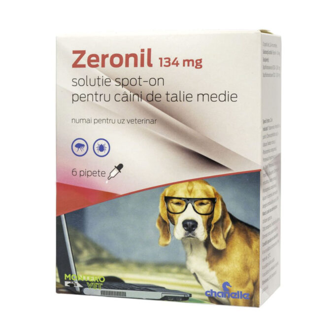 ZERONIL, deparazitare externă câini, pipete ZERONIL, deparazitare externă câini, S-M(10 - 20kg), pipete, 134mg x 6buc