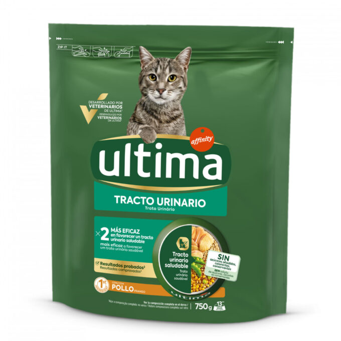 ULTIMA Urinary, Pui, hrană uscată pisici, sistem urinar, 750g