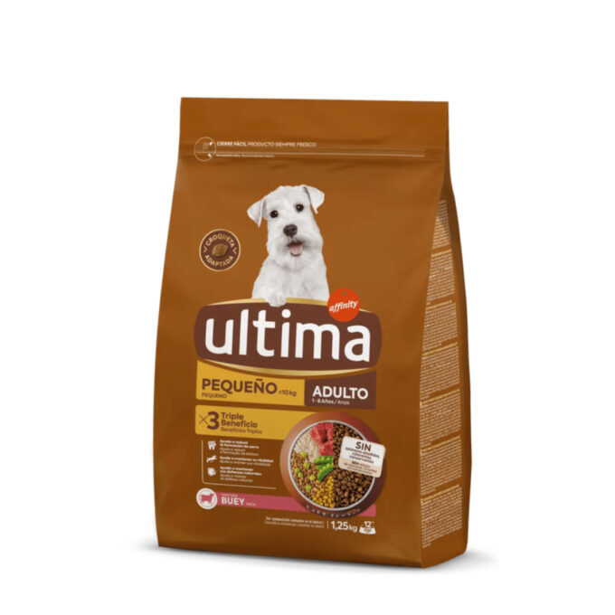 ULTIMA Small Adult, XS-S, Vită, hrană uscată câini, 1.25kg