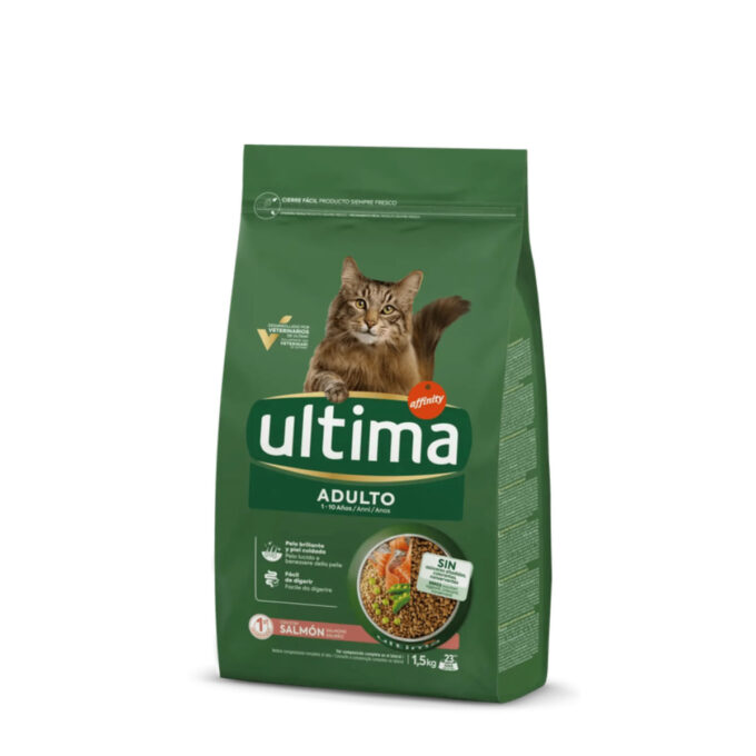 ULTIMA Adult, Somon, hrană uscată pisici, 1.5kg