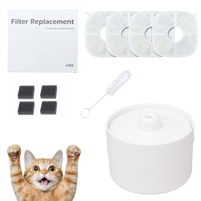 SHAW Set 4 Filtre Shaw Fântână Ceramică , filtre fântână pisici, 4buc