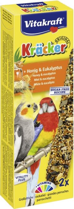 Batoane pentru Nimfa, Vitakraft Kracker cu Miere si Eucalipt, 180 g