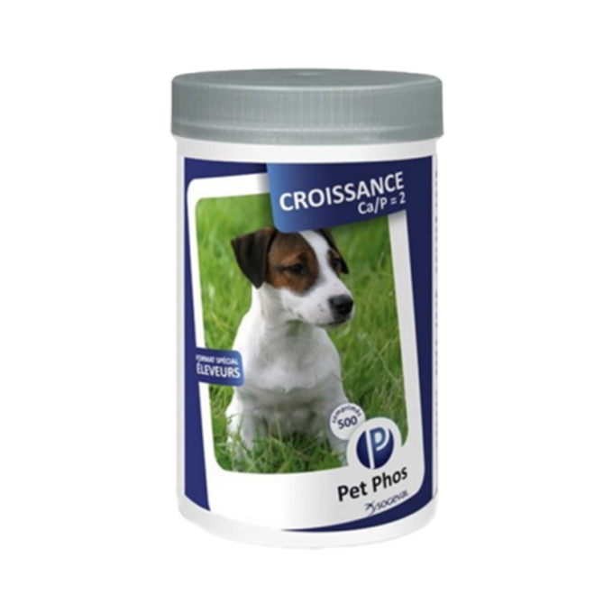 Pet Phos Croissance (Ca/P=2), 500 comprimate