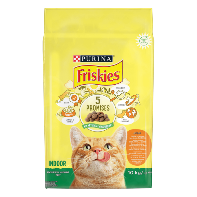 Friskies Adult Indoor Cu Pui Si Legume, 10 kg 1 Friskies Adult Indoor Cu Pui Si Legume, 10 kg