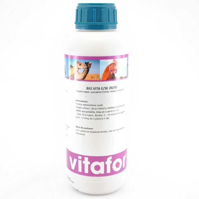 Supliment hrana animale de ferma, Bio-Vita E/Se, 1 L