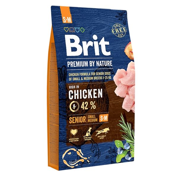 Brit Premium by Nature Senior S plus M, 8 kg 1 Brit Premium by Nature Senior S plus M, 8 kg