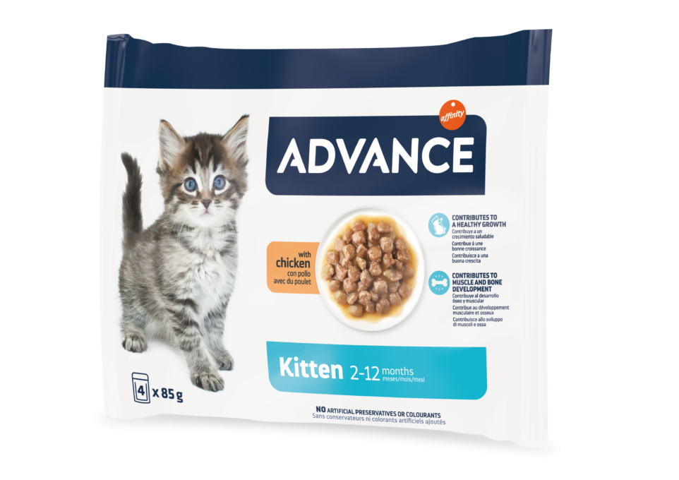 Advance Cat Wet Kitten Pui Multipack, 4x85 g