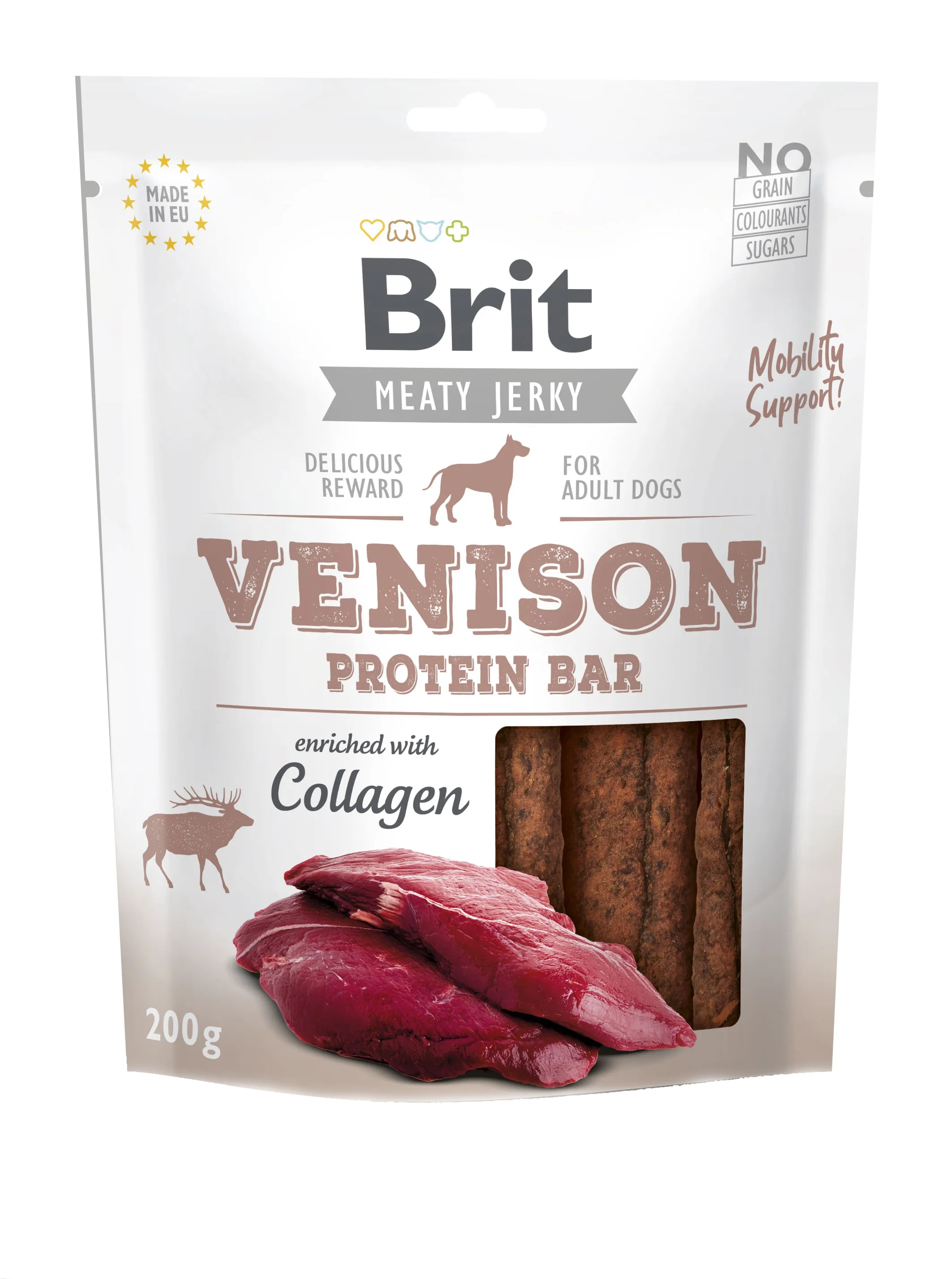 Brit Dog Jerky Venison Protein Bar, 200 g 1 Brit Dog Jerky Venison Protein Bar, 200 g
