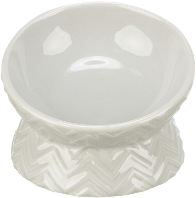 Trixie, castron ceramic ridicat ergonomic, taupe deschis, 0.15 L/ 13 cm
