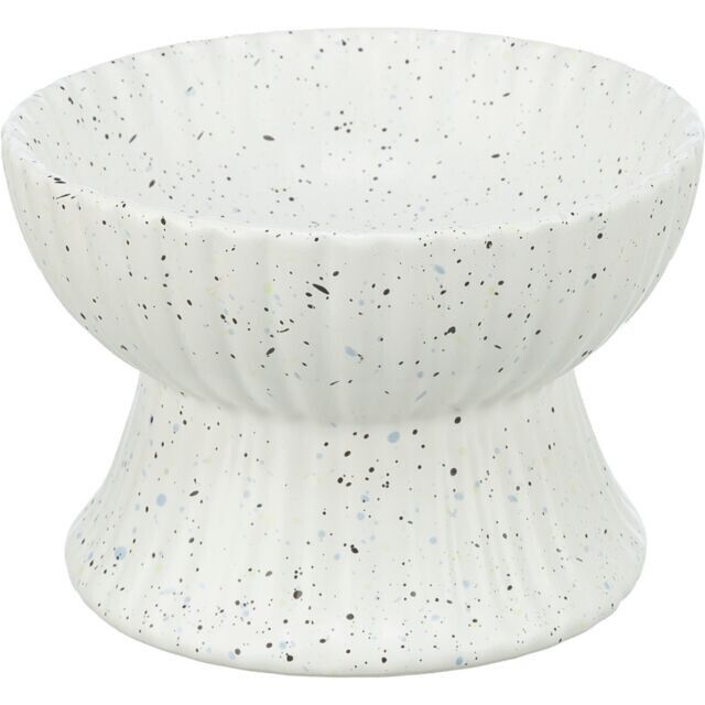 Trixie, castron ceramic ridicat ergonomic, alb, 0.34 L/ 14 cm