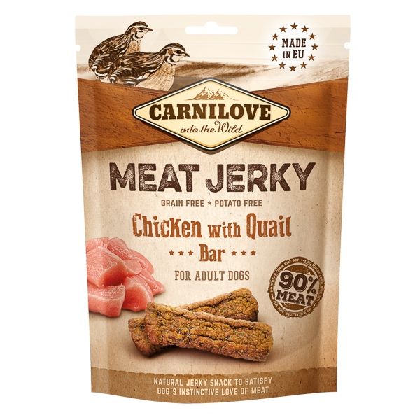 Carnilove Jerky Chicken with Quail Bar, 100 g 1 Carnilove Jerky Chicken with Quail Bar, 100 g