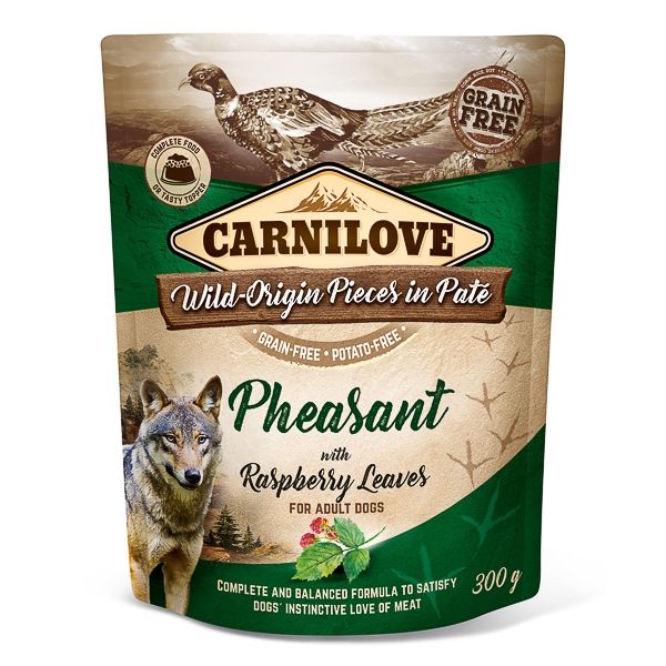 Carnilove Dog Pouch Paté Pheasant with Raspberry Leaves, 300 g 1 Carnilove Dog Pouch Paté Pheasant with Raspberry Leaves, 300 g