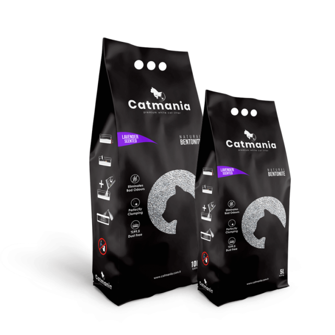Nisip pentru Litiera Bentonita Catmania, Lavanda, 5 L / 4.25 kg