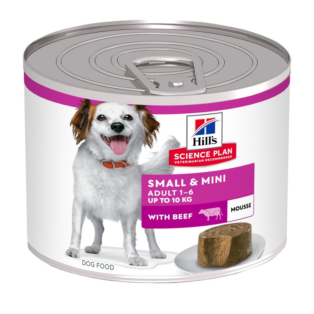 Hrana umeda caini, Hill's Science Plan Canine Adult Small & Mini Mousse Beef, 200 g 1 Hrana umeda caini, Hill's Science Plan Canine Adult Small & Mini Mousse Beef, 200 g