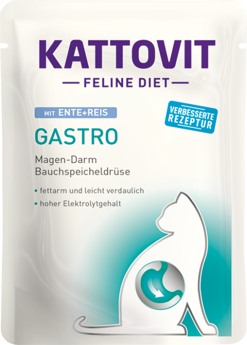 Plic Kattovit Gastro, Rata si Orez, 85 g 1 Plic Kattovit Gastro, Rata si Orez, 85 g