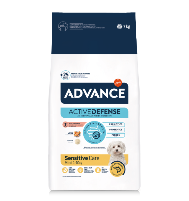 Advance Dog Mini Sensitive Somon & Orez, 7 kg