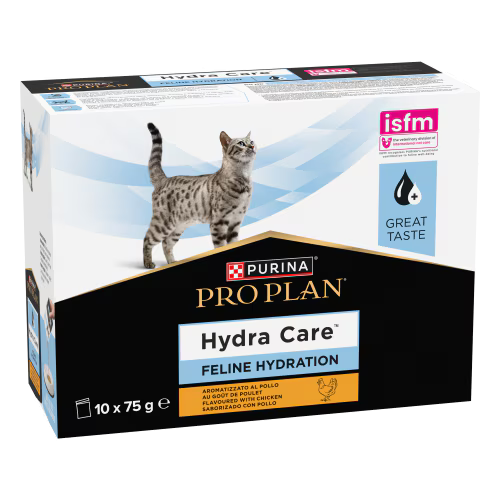 PURINA PRO PLAN Hydra Care, supliment de hidratare pentru pisici, pui, 10x75 g