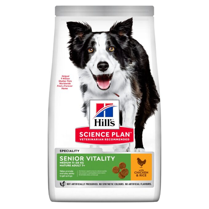 Hrana uscata caini, Hill's Science Plan Canine Senior Vitality Medium Chicken, 2.5 kg 1 Hrana uscata caini, Hill's Science Plan Canine Senior Vitality Medium Chicken, 2.5 kg