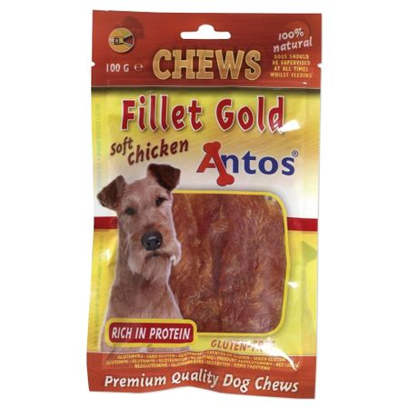 Recompense pentru caini Antos Fillet Gold, 100g 1 Recompense pentru caini Antos Fillet Gold, 100g