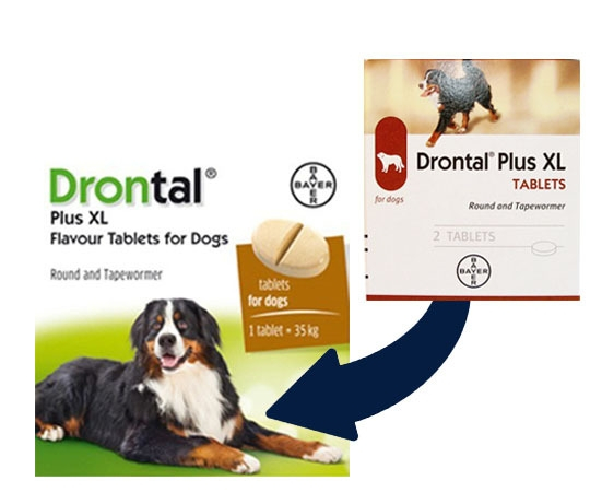 Drontal Plus XL,Cutie 2 tablete 1 Drontal Plus XL,Cutie 2 tablete