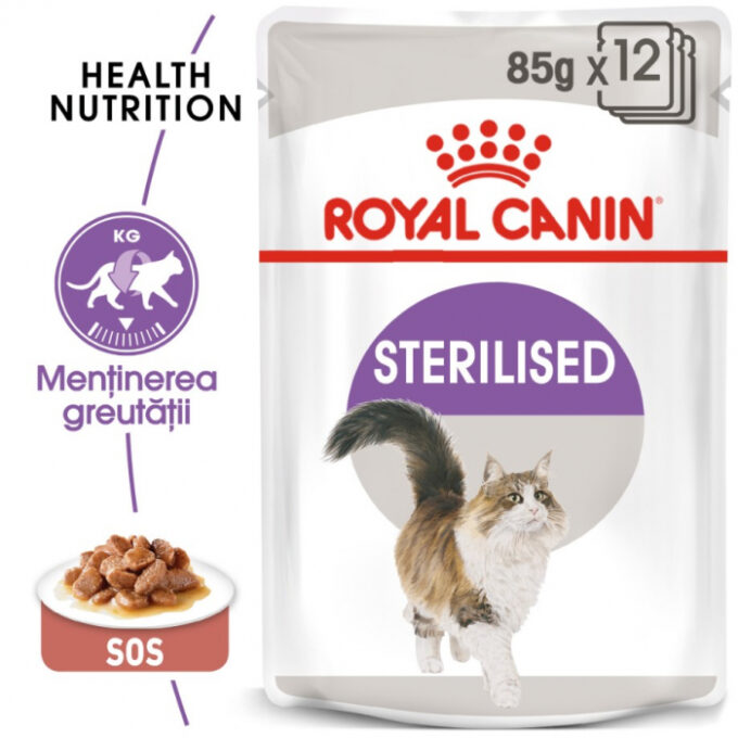 Royal Canin Feline Sterilised Gravy 12 plicuri X 85 g 1 Royal Canin Feline Sterilised Gravy 12 plicuri X 85 g