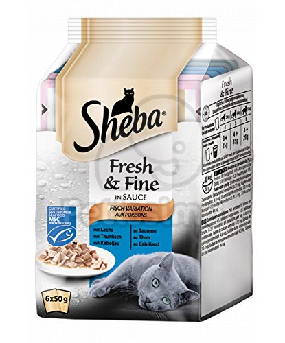 Sheba Mini, Selectii de Peste 6x50g
