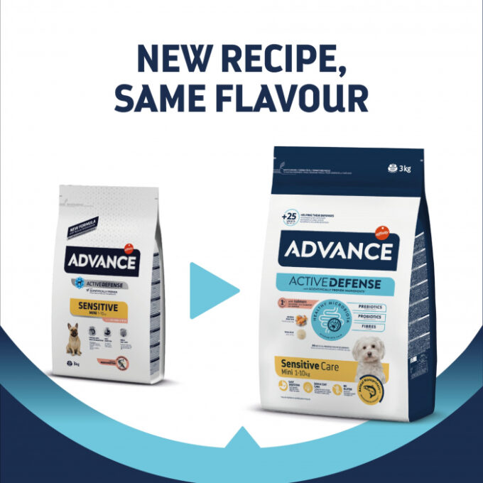 Advance Dog Mini Sensitive Somon  Orez, 7 kg