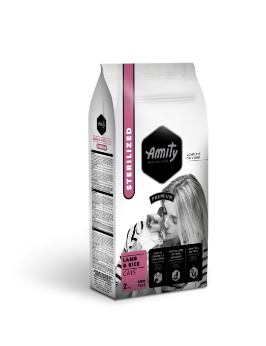 Hrana Uscata Pisici, Amity Premium Cats, Adult Sterilised, Miel si Orez, 2 kg
