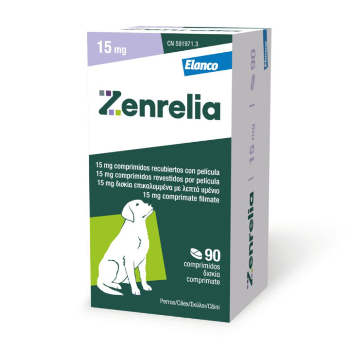 ZENRELIA, Supliment destinat cainilor predispusi la reactii alergice cutanate,  15 mg - 90 tablete