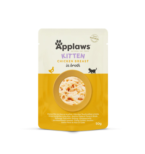 Applaws Kitten Chicken Breast in Broth, plic, 50 g