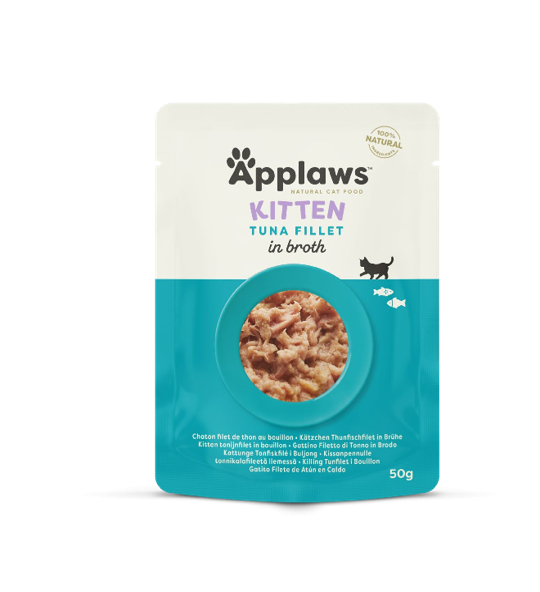Applaws Kitten Tuna Fillet in Broth, plic, 50 g