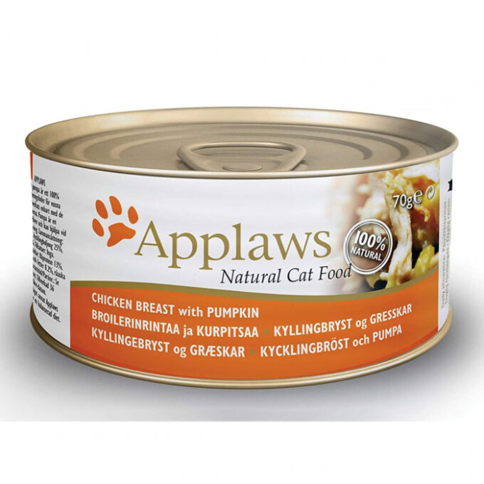 Applaws, conserva hrana umeda pisici cu piept de pui si dovlecel, (in supa), 156g