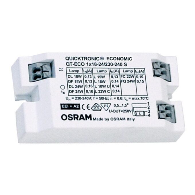 Balast electronic pentru 1 tub fluorescent - 18-24 QT-ECO
