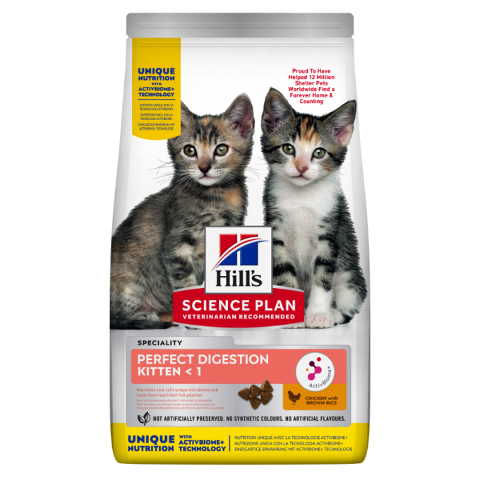 Hrana uscata pisici, Hill's Science Plan Feline Kitten Perfect Digestion, 7 kg