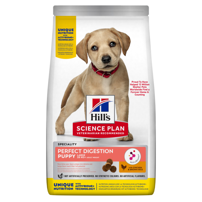 Hrana uscata caini, Hill's Science Plan Canine Puppy LB Perfect Digestion, 2.5 kg